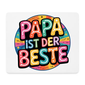 Papa ist der Beste - Mousepad (Querformat) - Weiß - Vorne