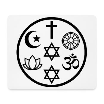  Interreligiöses Friedenssymbol | Weltreligionen - Mousepad (Querformat) - Weiß - Vorne