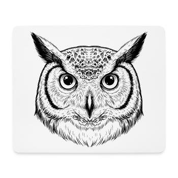 Owl - Mouse Pad (horizontal) - white - Front