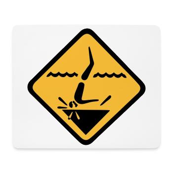 Graphique de signe de plongée - Tapis de souris (format paysage) - blanc - Devant