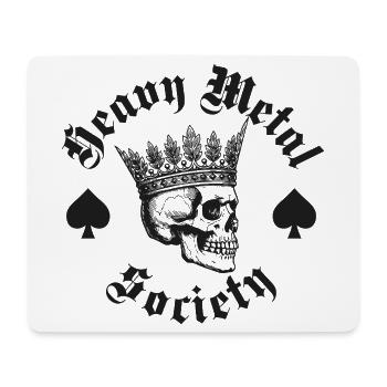 Heavy Metal Society with Crown Skull design - Mouse Pad (horizontal) - white - Front