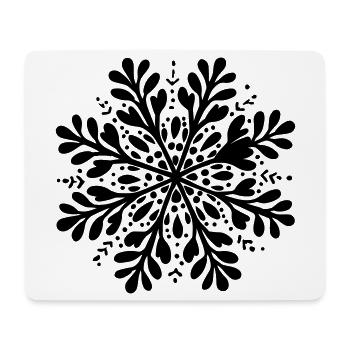 Icône hivernale flocons de neige - Tapis de souris (format paysage) - blanc - Devant