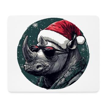 Rhino Santa with sunglasses - Mouse Pad (horizontal) - white - Front