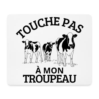 agriculteur, éleveur bovin; vache - Tapis de souris (format paysage) - blanc - Devant