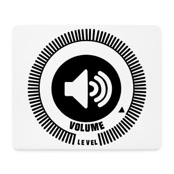 Lautstärkeregler - Mousepad (Querformat) - Weiß - Vorne