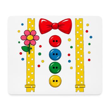 Clown Kostüm Fasching Karneval Lustig Damen - Mousepad (Querformat) - Weiß - Vorne