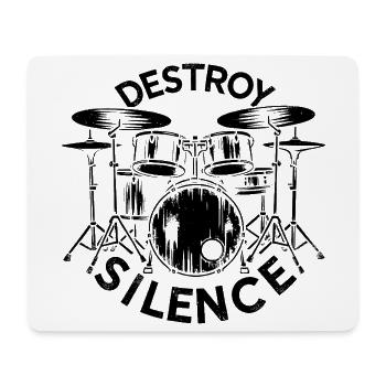 Destroy Silence Drummer - Mouse Pad (horizontal) - white - Front