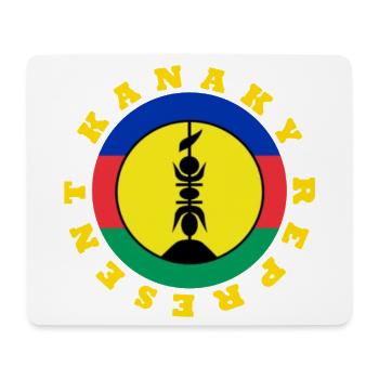 KANAKY REPRESENT ROND - Tapis de souris (format paysage) - blanc - Devant