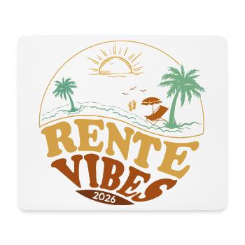 Pension Vibes Beach Retro 2026 Vintage - Mouse Pad (horizontal) - white - Front