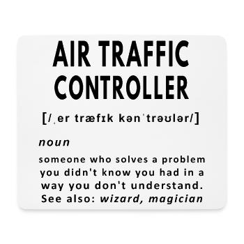 Air traffic controller funny noun definition - Mouse Pad (horizontal) - white - Front