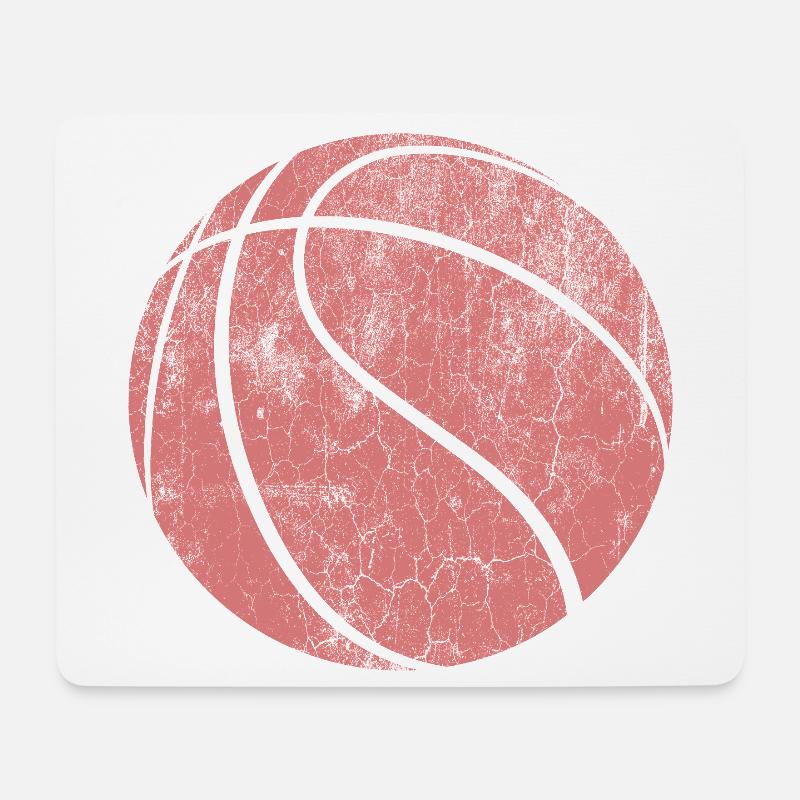Basketball - Mousepad (Querformat) - Weiß