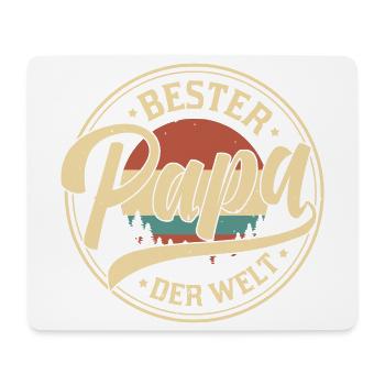 Bester Papa der Welt: Geschenk Vatertag  - Mousepad (Querformat) - Weiß - Vorne