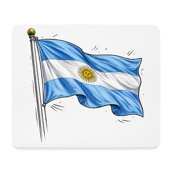 Drapeau de l’Argentine - Tapis de souris (format paysage) - blanc - Devant