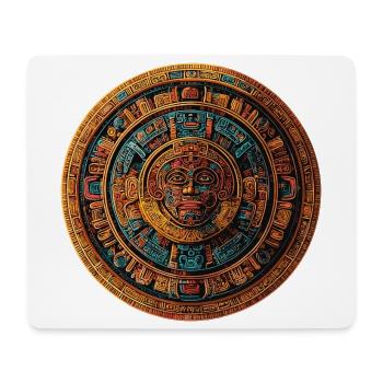 Aztec Sunstone Mandala - Mouse Pad (horizontal) - white - Front