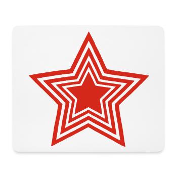 Unendlicher Roter Stern - Mousepad (Querformat) - Weiß - Vorne