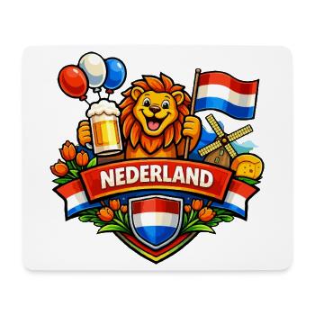 Holland cheerful logo - Mouse Pad (horizontal) - white - Front
