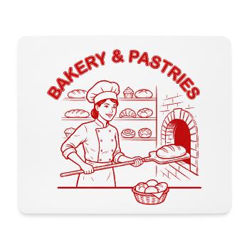 Boulangerie et pâtisseries - Tapis de souris (format paysage) - blanc - Devant