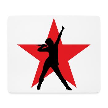 Sänger – Sänger – Lied – Gesang - Mousepad (Querformat) - Weiß - Vorne