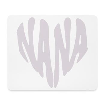 Nana – Kleines Herz-Grafik (Individuelle Farbe) - Mousepad (Querformat) - Weiß - Vorne