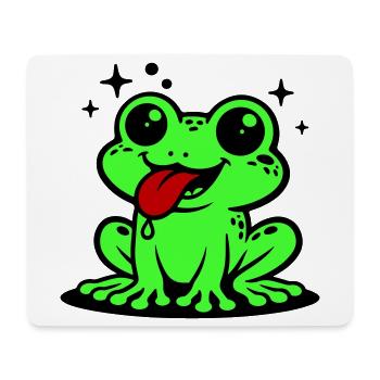 Grenouille Comique Crapaud - Tapis de souris (format paysage) - blanc - Devant