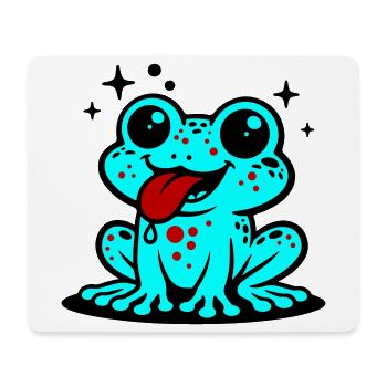 Grenouille Comique Crapaud - Tapis de souris (format paysage) - blanc - Devant