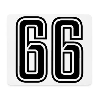 66 - Mousepad (Querformat) - Weiß - Vorne