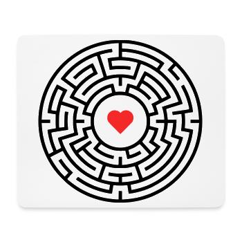 Labyrinthe du Labyrinthe Heart Maze - Tapis de souris (format paysage) - blanc - Devant