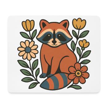 Fuchs im Blumengarten - Mousepad (Querformat) - Weiß - Vorne