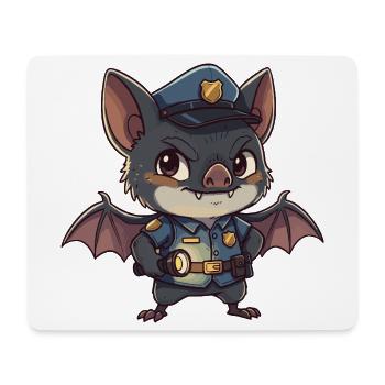 Fledermaus-Polizei Patrouille - Mousepad (Querformat) - Weiß - Vorne