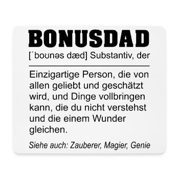 Bonusdad Definition – Lustiges Stiefvater Geschenk - Mousepad (Querformat) - Weiß - Vorne