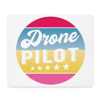 Pilote de drone Insigne de gradient de pilote Drohnenpilot - Tapis de souris (format paysage) - blanc - Devant
