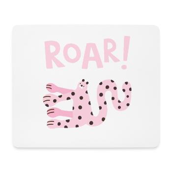 Roar Animal mignon, design de dessin animé drôle - Tapis de souris (format paysage) - blanc - Devant