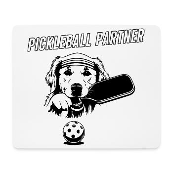  Süßer Pickleball Partner Hund - Mousepad (Querformat) - Weiß - Vorne