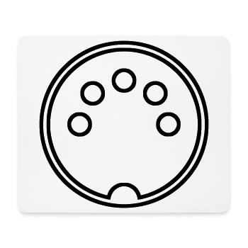 Connecteur MIDI - Tapis de souris (format paysage) - blanc - Devant