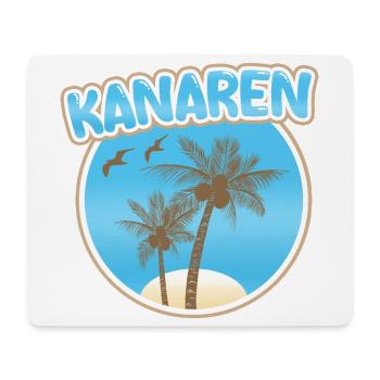 Kanaren Palmenstrand Logo - Mousepad (Querformat) - Weiß - Vorne