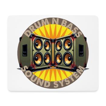 Drum And Bass Sound System Logo - Tapis de souris (format paysage) - blanc - Devant