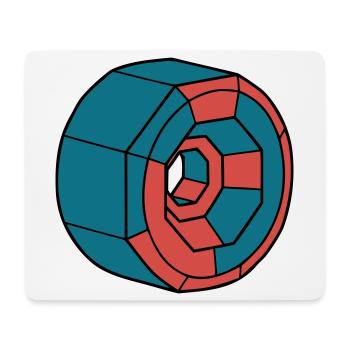Detaillierte Skateboard Rolle Crew - Mousepad (Querformat) - Weiß - Vorne