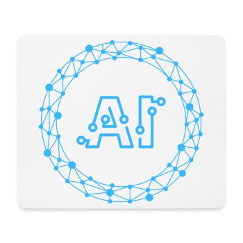 Futuristic AI Data Network Symbol - Mouse Pad (horizontal) - white - Front