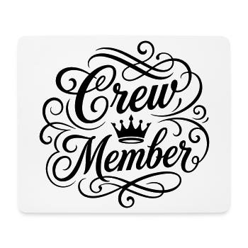 Crew Mitglied Krone - Mousepad (Querformat) - Weiß - Vorne