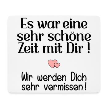 Abschied Kollegin - Schöne Zeit - Mousepad (Querformat) - Weiß - Vorne