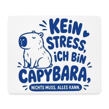 Kein Stress ich bin Capybara - Mousepad (Querformat) - Weiß - Vorne