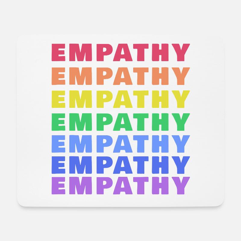 Empathie (Empathy) im Regenbogen Stil - Mousepad (Querformat) - Weiß