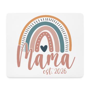 Mama 2026 Mom Baby Beste Mama Muttertag Regenbogen - Mousepad (Querformat) - Weiß - Vorne