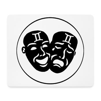 Zwillinge Sternzeichen (Schwarz) - Mousepad (Querformat) - Weiß - Vorne