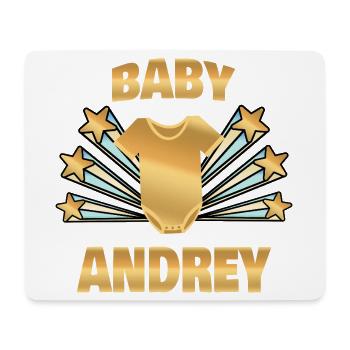 Andrey als Geboren - Mousepad (Querformat) - Weiß - Vorne