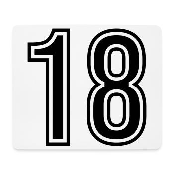 18 Number symbol - Mouse Pad (horizontal) - white - Front