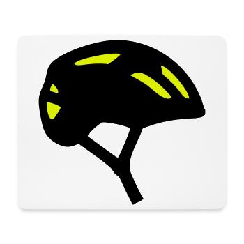 Icône du profil du casque de vélo - Tapis de souris (format paysage) - blanc - Devant