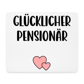 Glücklicher Pensionär Herz - Mousepad (Querformat) - Weiß - Vorne