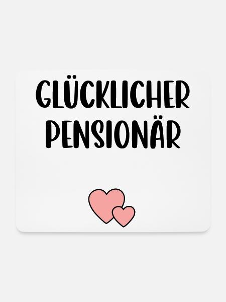 Glücklicher Pensionär Herz - Mousepad (Querformat) - Weiß