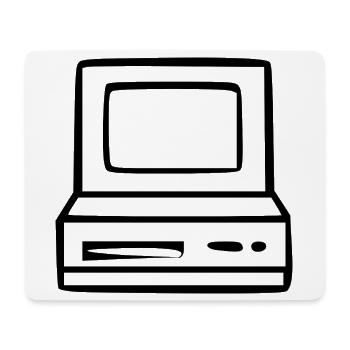 Retro Computer Vintage 80er 90er Jahre Geschenk  - Mousepad (Querformat) - Weiß - Vorne